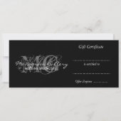 Business Cadeaubon Sjabloon met monogram (Voorkant)