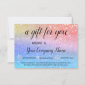 Business Cadeaubon Social Logo Glitter (Voorkant)