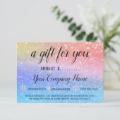 Business Cadeaubon Social Logo Glitter (Staand voorkant)