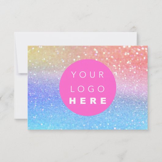 Business Cadeaubon Social Logo Glitter (Achterkant)