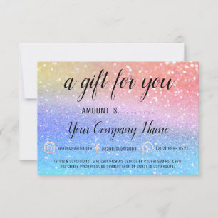 Business Cadeaubon Social Logo Glitter