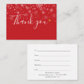 Business Cadeaubonnen Kerstmis Sneeuw Dank je Klantenkaartje (Voorkant / Achterkant)