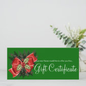 Business Cadeaubonnen Mistletoe & Red Bow (Staand voorkant)