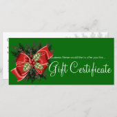 Business Cadeaubonnen Mistletoe & Red Bow (Voorkant / Achterkant)