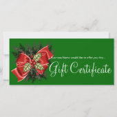 Business Cadeaubonnen Mistletoe & Red Bow (Voorkant)