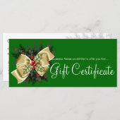 Business Cadeaubonnen Mistletoe & Tan Bow (Voorkant / Achterkant)