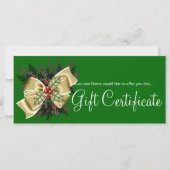 Business Cadeaubonnen Mistletoe & Tan Bow (Voorkant)