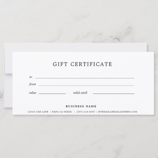 Business Cadeaubont Black en white (Achterkant)