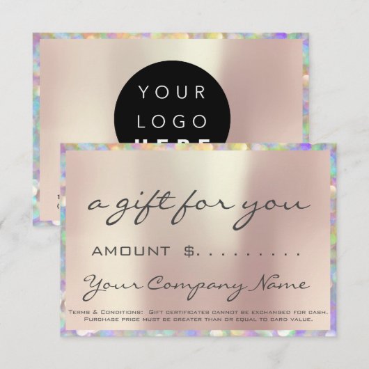 Business Cadeft Certificate Holografen Pearl Logo (Voorkant / Achterkant)