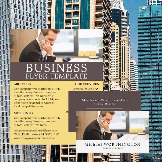 Business Call, Business & Finance Adverteren Flyer