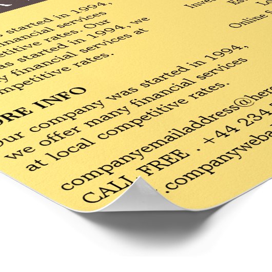 Business Call, Business & Finance Adverteren Poster (Hoek)