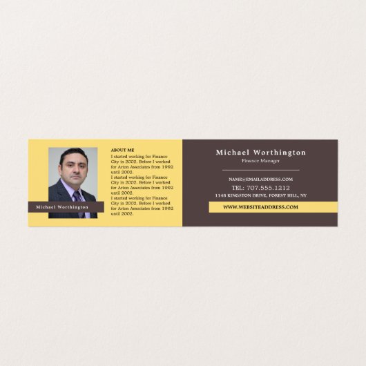 Business Call, Logo/foto, Business & Finance Visitekaartje (Binnenkant ongevouwen)