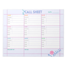 Business Call Planner & Tracking Sheet Notitieblok