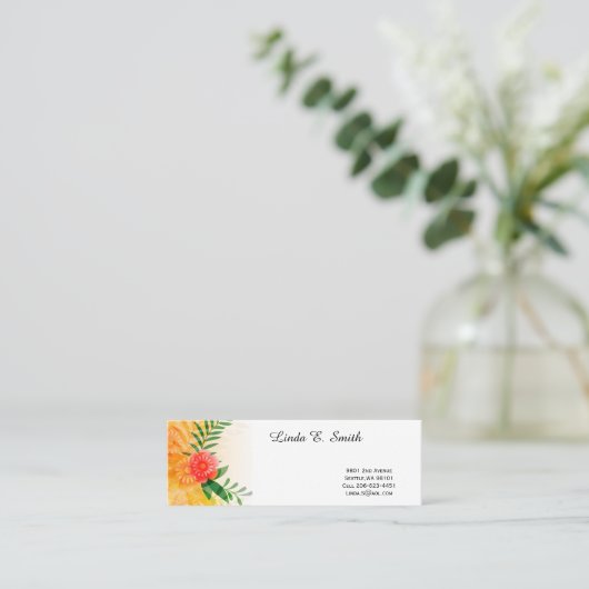 Business Calling Card Mini Mini Visitekaartje (Staand voorkant)