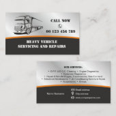 Business card  for Auto services for heavy vehicle Visitekaartje (Voorkant / Achterkant)