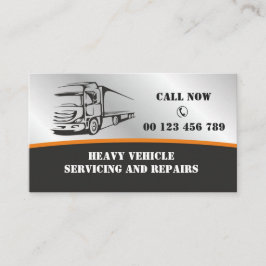 Business card  for Auto services for heavy vehicle Visitekaartje