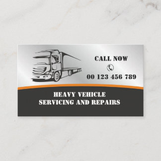 Business card for Auto services for heavy vehicle Visitekaartje