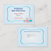 Business card  for babysitter & childcare visitekaartje (Voorkant / Achterkant)