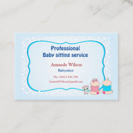 Business card  for babysitter & childcare visitekaartje