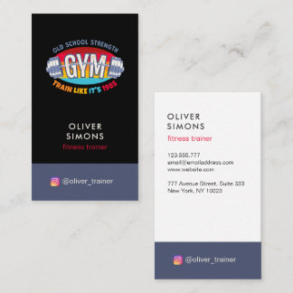 Business Card for Fitness trainer Visitekaartje