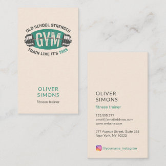 Business Card for Fitness trainer Visitekaartje