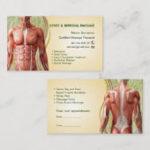 Business card  for Massage Therapist Afsprakenkaartje (Voorkant / Achterkant)