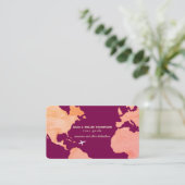 Business Card for Tour Guides with Map Visitekaartje (Staand voorkant)