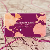 Business Card for Tour Guides with Map  Visitekaartje