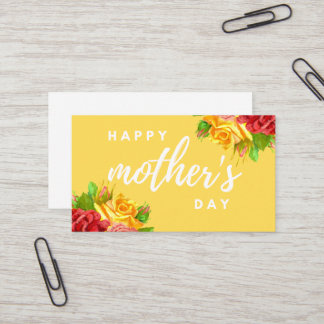 business card happy mother day  visitekaartje