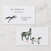 Business card & horse visitekaartje (Voorkant / Achterkant)