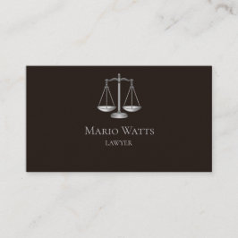 Business Card Lawyer Black and Grey Visitekaartje