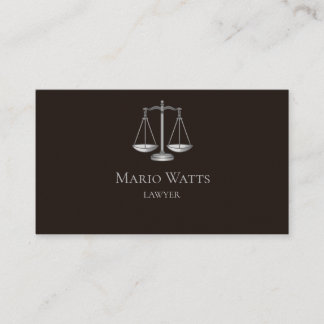 Business Card Lawyer Black and Grey Visitekaartje