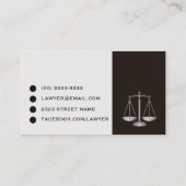 Business Card Lawyer Black and Grey Visitekaartje (Achterkant)