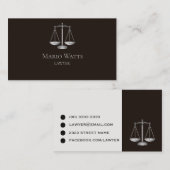 Business Card Lawyer Black and Grey Visitekaartje (Voorkant / Achterkant)