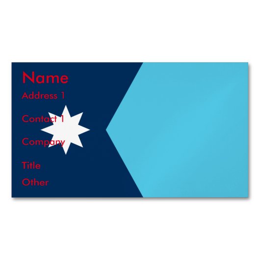 Business Card Magnet with Flag of Minnesota, US Magnetisch Visitekaartje (Voorkant)