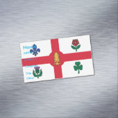 Business Card Magnet with Flag of Montreal Magnetisch Visitekaartje (Voorbeeld)