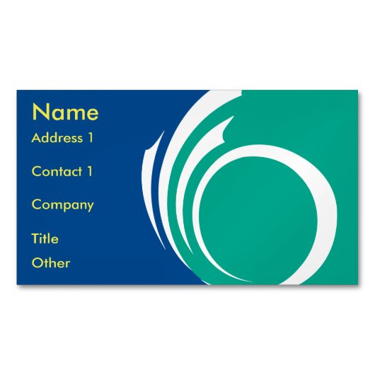Business Card Magnet with Flag of Ottawa, Canada Magnetisch Visitekaartje (Voorkant)
