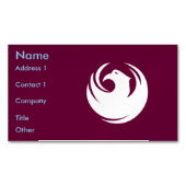 Business Card Magnet with Flag of Phoenix City Magnetisch Visitekaartje (Voorkant)