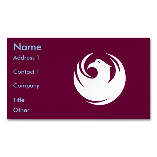Business Card Magnet with Flag of Phoenix City Magnetisch Visitekaartje (Voorkant)