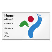 Business Card Magnet with Flag of Seoul Magnetisch Visitekaartje (Voorkant)