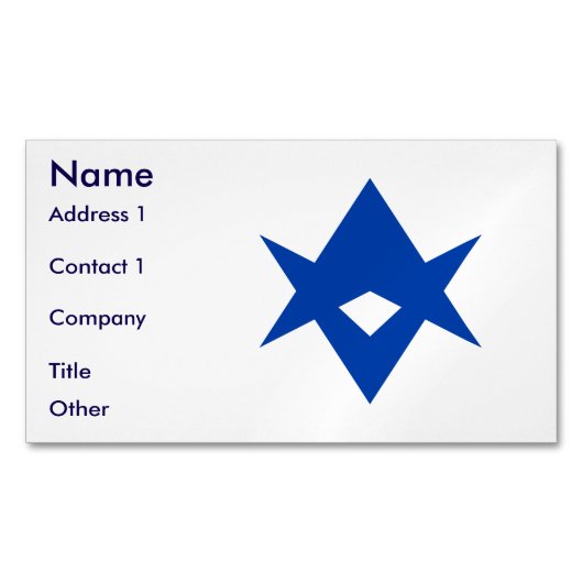 Business Card Magnet with Flag of Toyota City Magnetisch Visitekaartje (Voorkant)