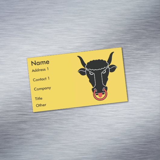 Business Card Magnet with Flag of Uri, Switzerland Magnetisch Visitekaartje (Voorbeeld)