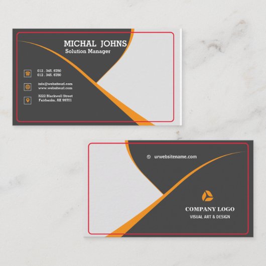 Business Card online 2022, Designed Card Visitekaartje (Voorkant / Achterkant)