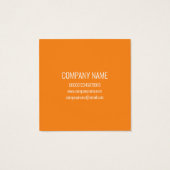 BUSINESS CARD : "ORANGE BLOSSOM" : ORANGE TEXT VIERKANTE VISITEKAARTJES (Achterkant)