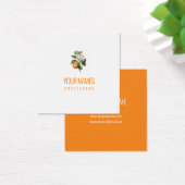 BUSINESS CARD : "ORANGE BLOSSOM" : ORANGE TEXT VIERKANTE VISITEKAARTJES (Bureau)