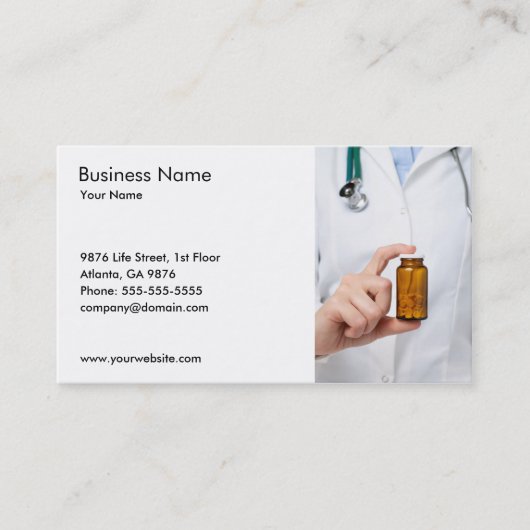 Business Card-sjabloon voor dokter Visitekaartje (Voorkant)