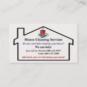 Business Card-sjabloon voor het schoonmaken van ka Visitekaartje (Voorkant)