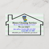 Business Card-sjabloon voor het schoonmaken van ka Visitekaartje (Voorkant)