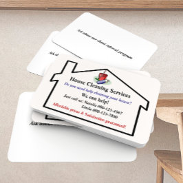 Business Card-sjabloon voor het schoonmaken van ka Visitekaartje