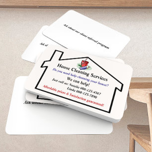 Business Card-sjabloon voor het schoonmaken van ka Visitekaartje